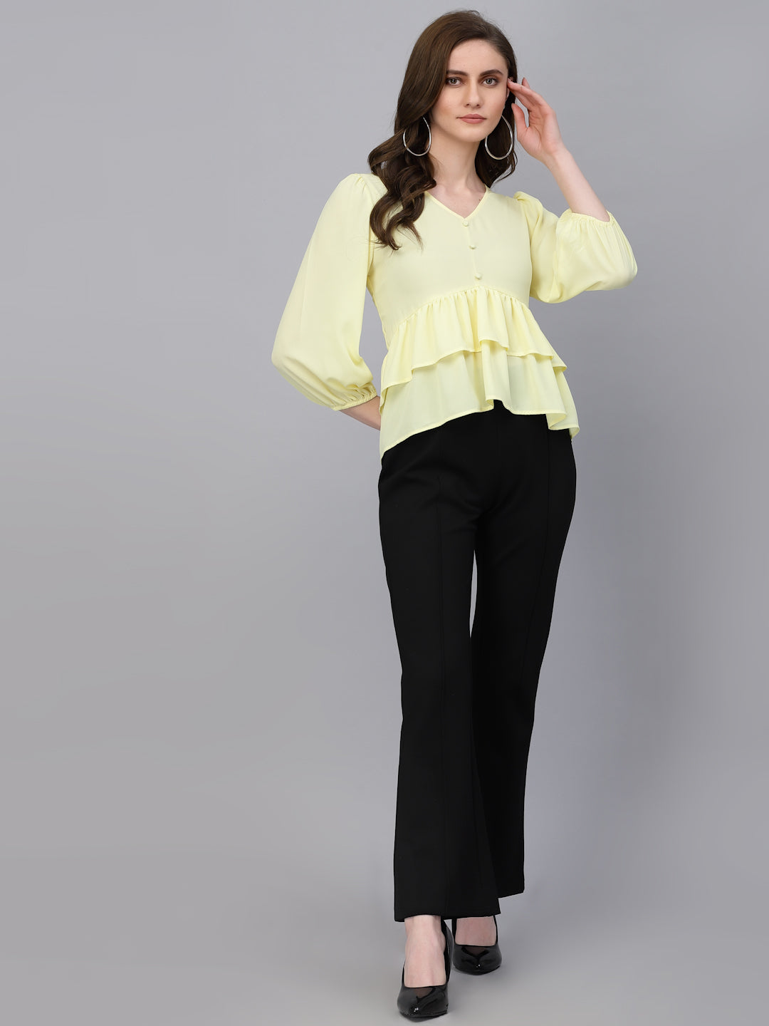 Gipsy Butter Yellow Georgette Blouse