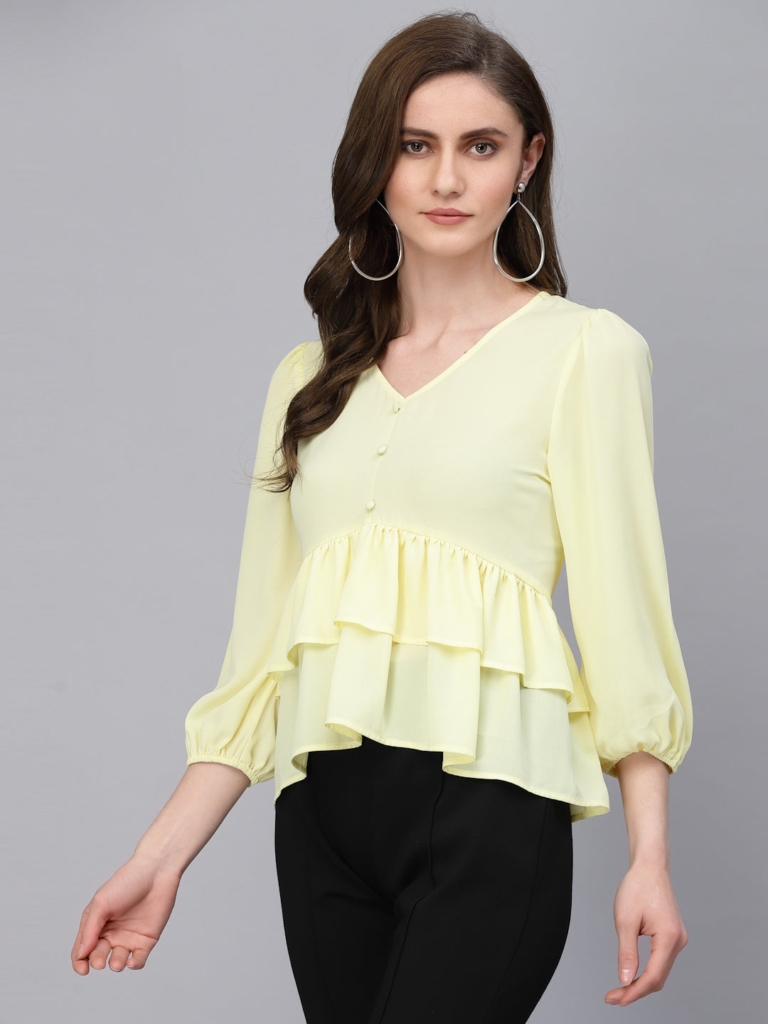 Gipsy Butter Yellow Georgette Blouse