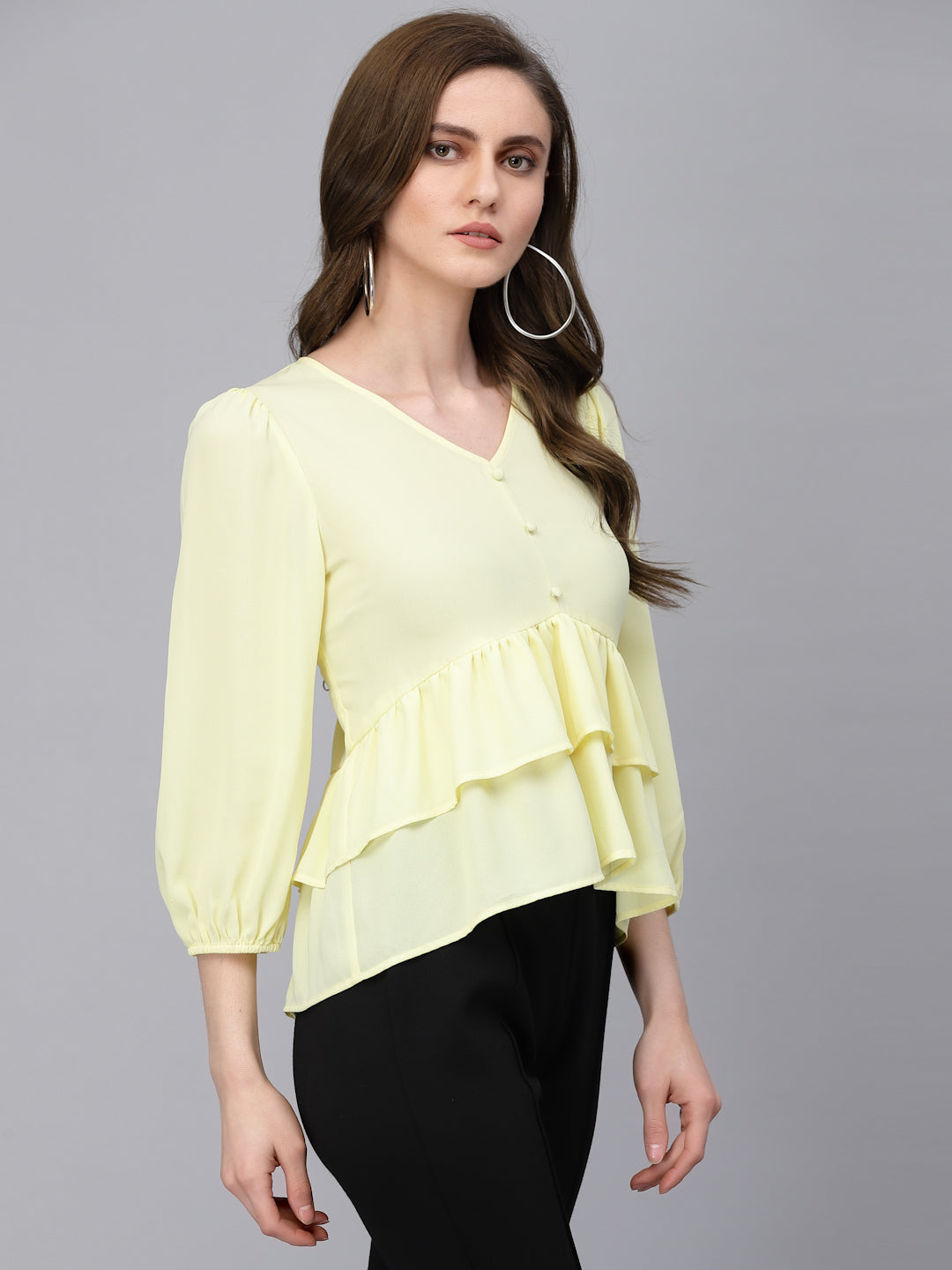 Gipsy Butter Yellow Georgette Blouse