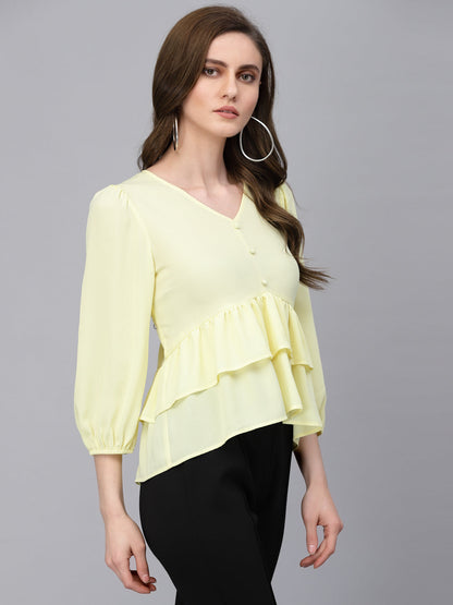 Gipsy Butter Yellow Georgette Blouse