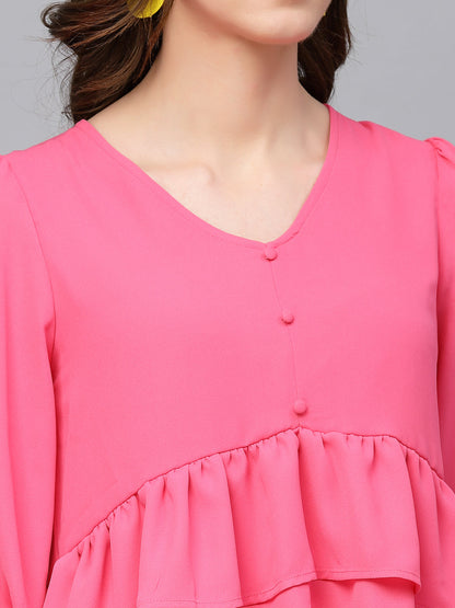 Gipsy Fuchsia Georgette Blouse