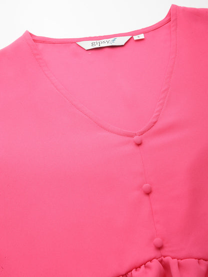 Gipsy Fuchsia Georgette Blouse