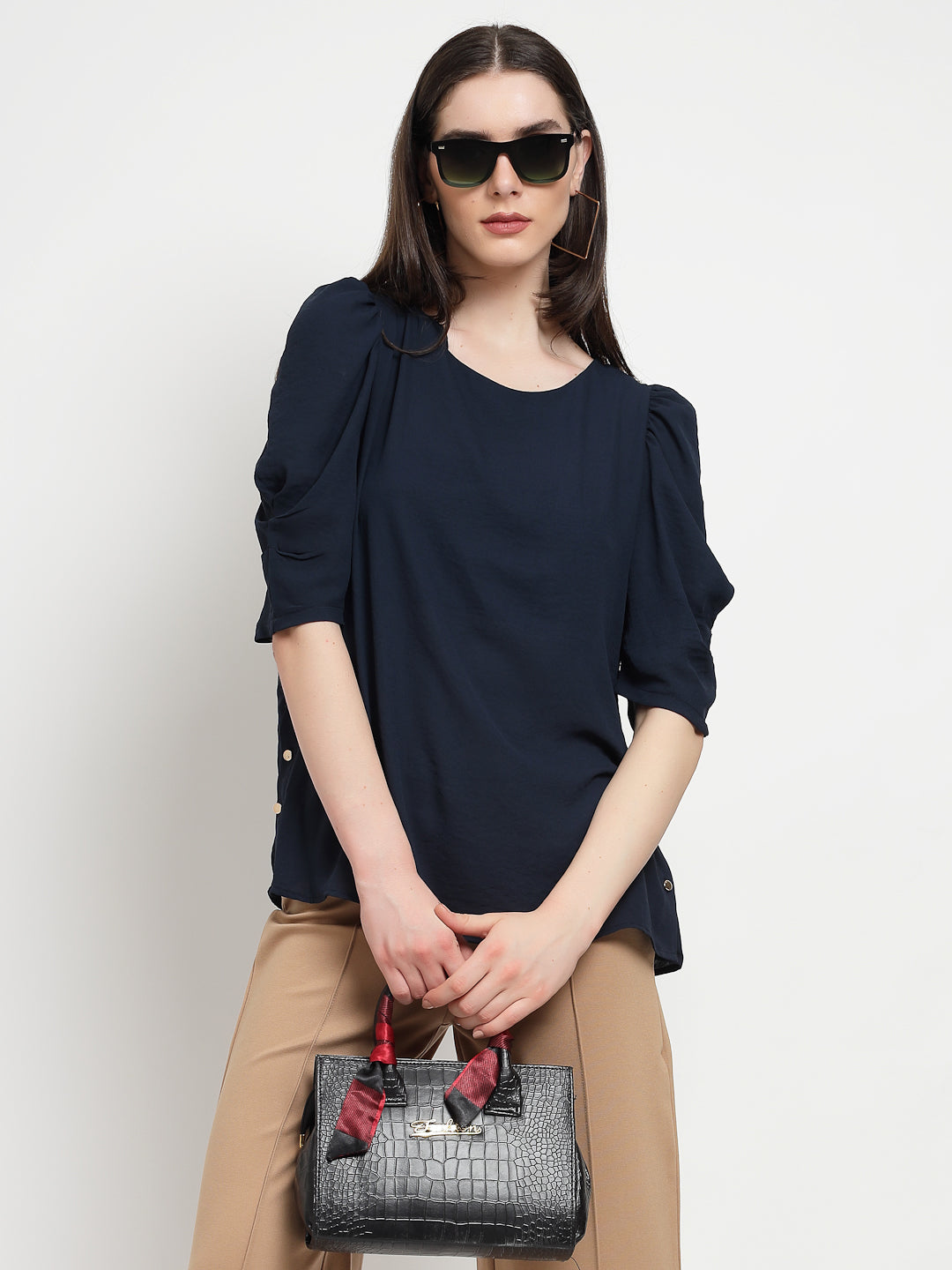 Gipsy Navy Georgette Blouse
