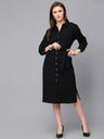 Gipsy Black Textured Cotton Dress