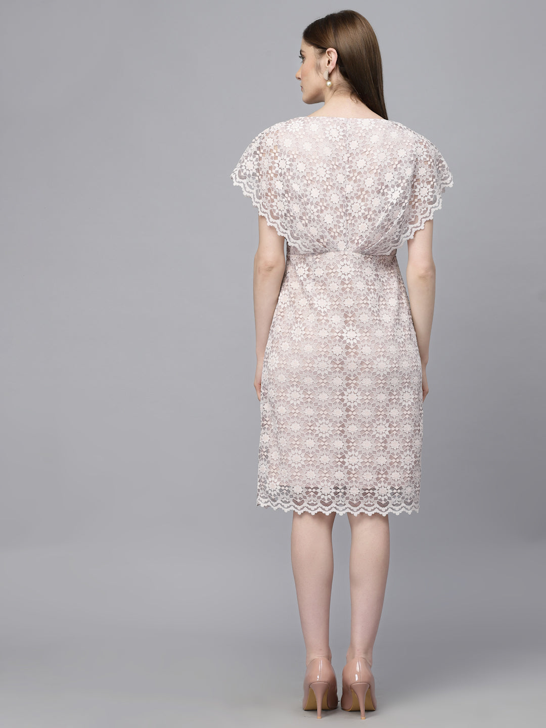 Gipsy Cream Net Fabric Dress