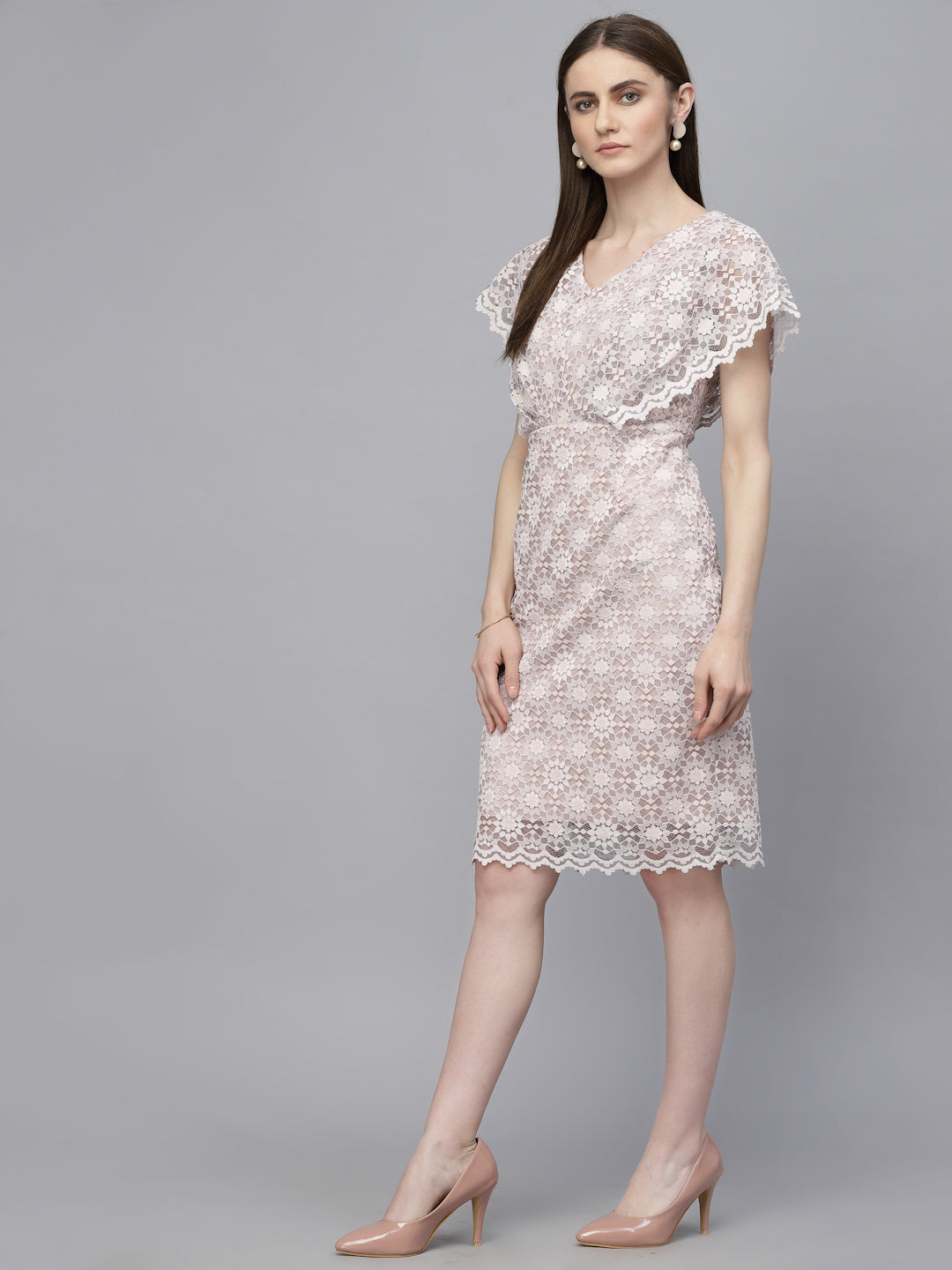 Gipsy Cream Net Fabric Dress