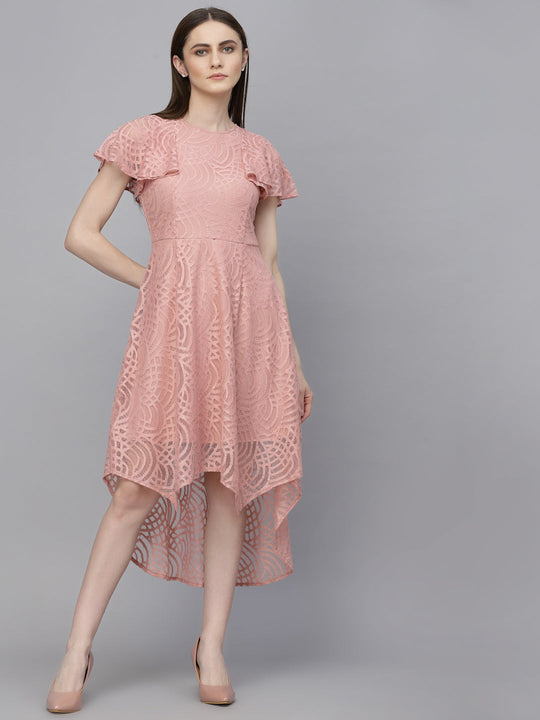 Gipsy Dusky Pink Net Fabric Dress