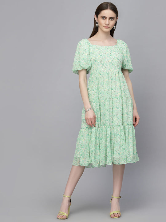 Gipsy Green Georgette Dress