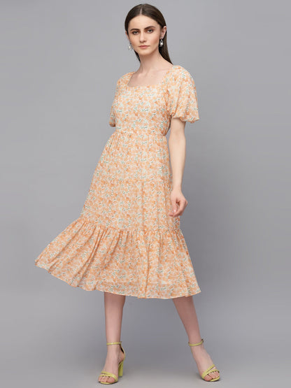 Gipsy Orange Georgette Dress