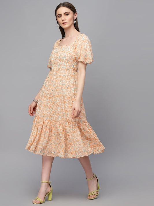 Gipsy Orange Georgette Dress