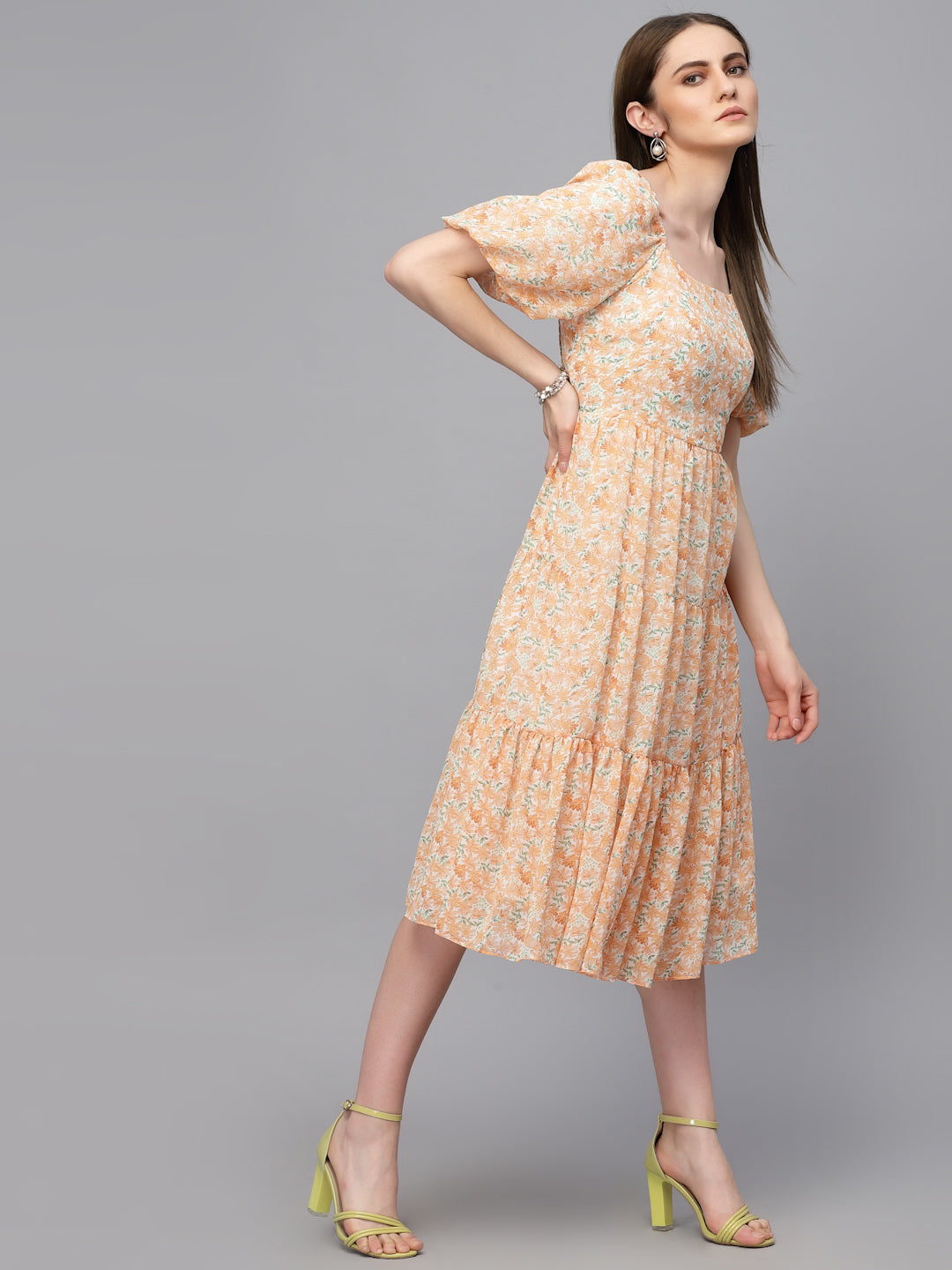 Gipsy Orange Georgette Dress