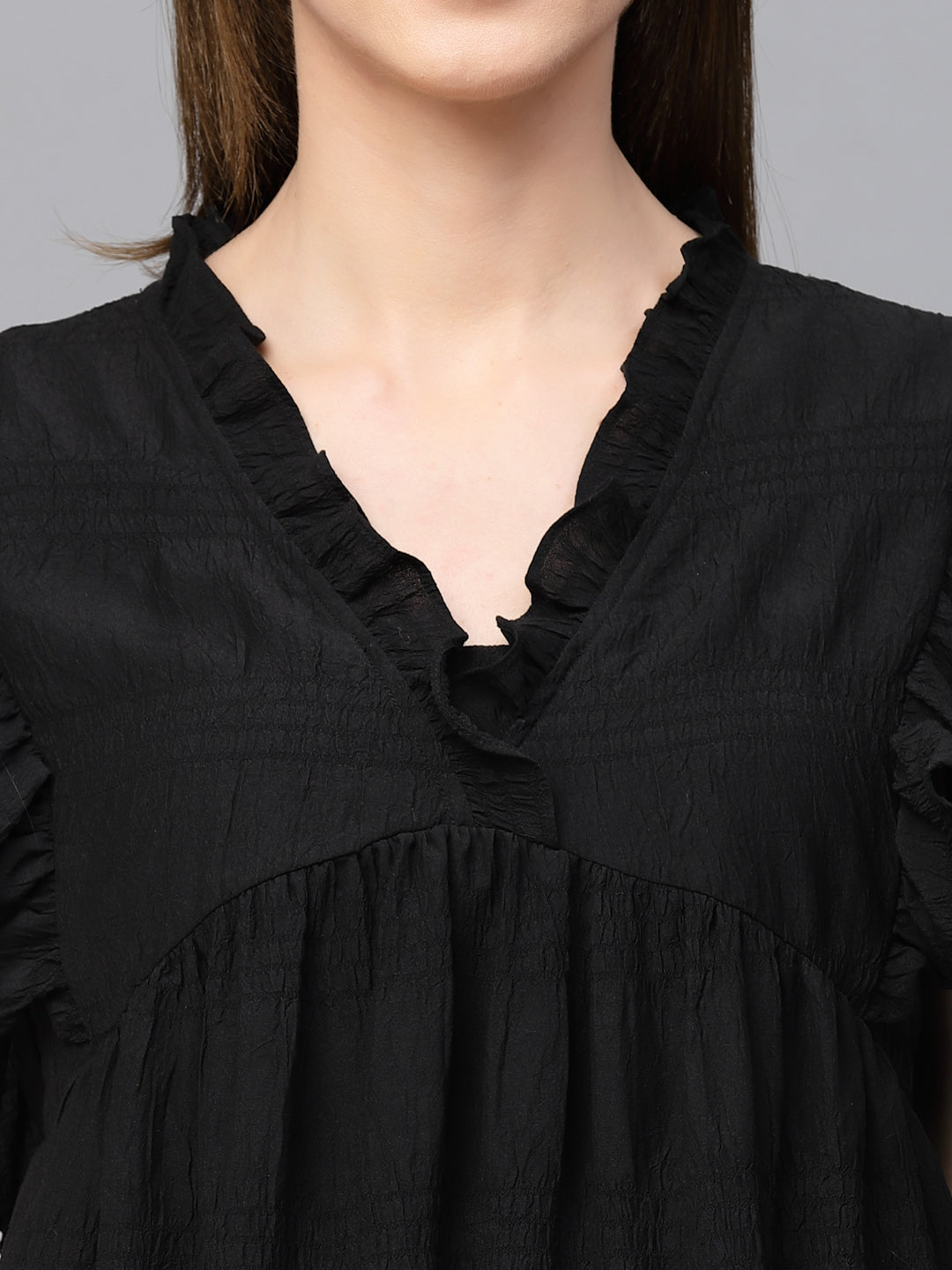 Gipsy Black Polyster  Dress
