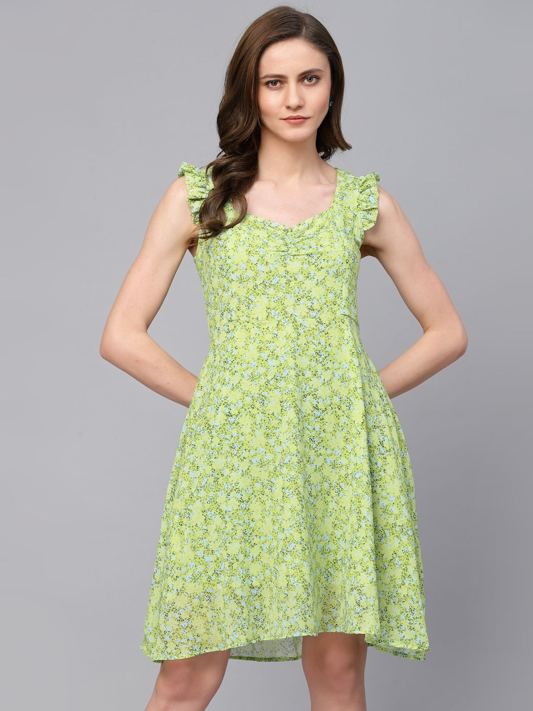 Gipsy Lime Green Synthetics Dress