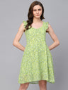 Gipsy Lime Green Synthetics Dress