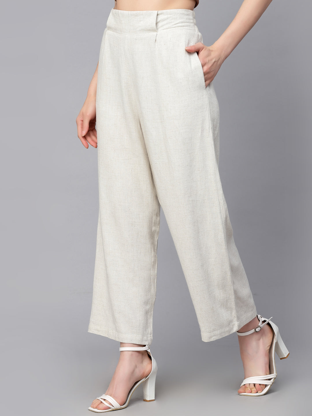 Gipsy Beige Linen Ladies Pant