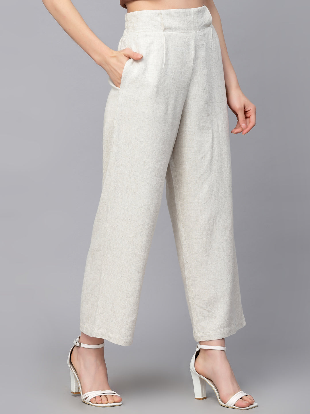 Gipsy Beige Linen Ladies Pant
