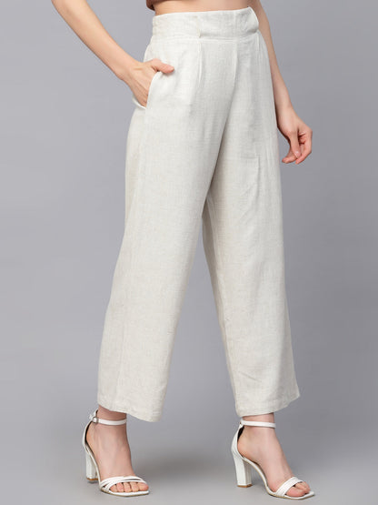 Gipsy Beige Linen Ladies Pant