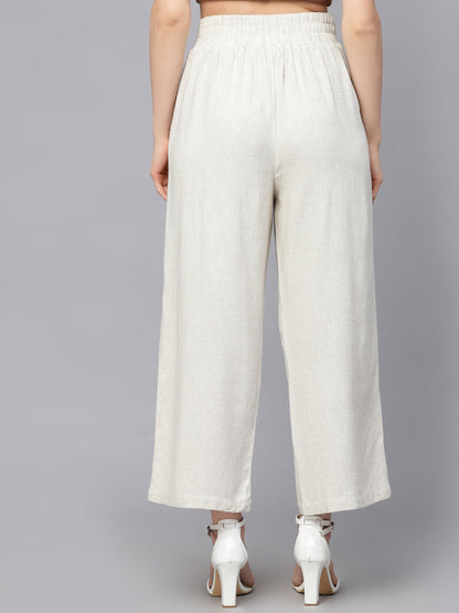 Gipsy Beige Linen Ladies Pant