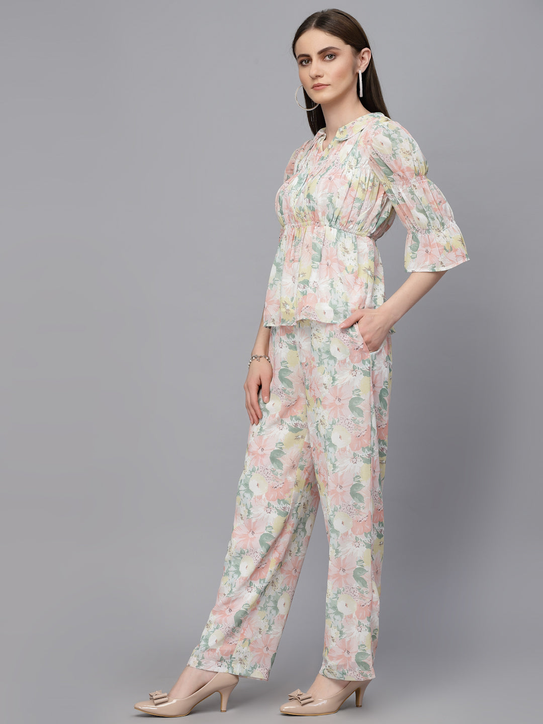 Gipsy Pink Georgette Co-Ord Pant