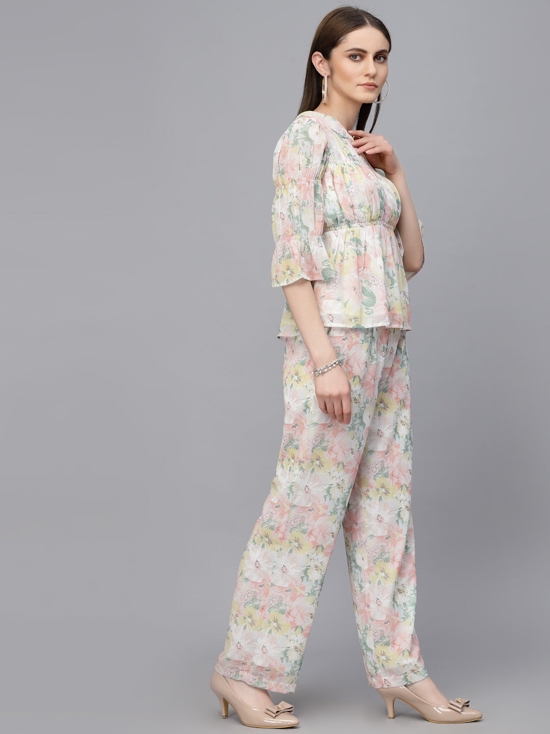 Gipsy Pink Georgette Co-Ord Pant