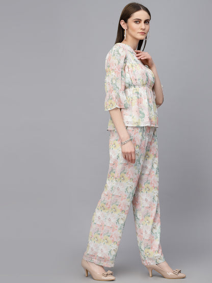Gipsy Pink Georgette Co-Ord Pant