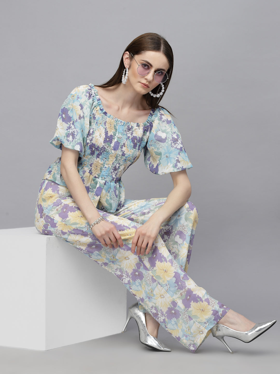 Gipsy Purple Georgette Co-Ord Pant