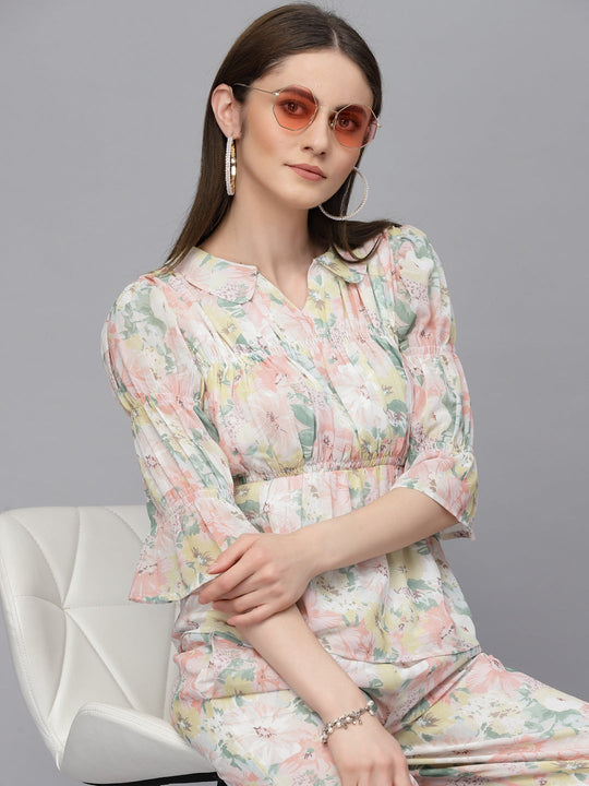 Gipsy Pink Georgette Co-Ord Top