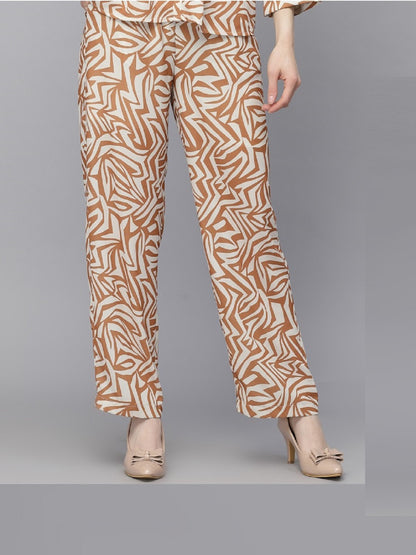 Gipsy Beige Georgette Co-Ord Pant
