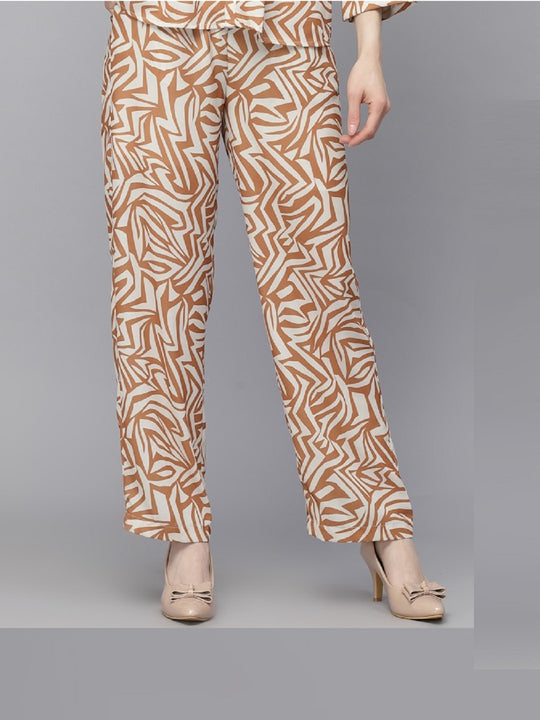 Gipsy Beige Georgette Co-Ord Pant