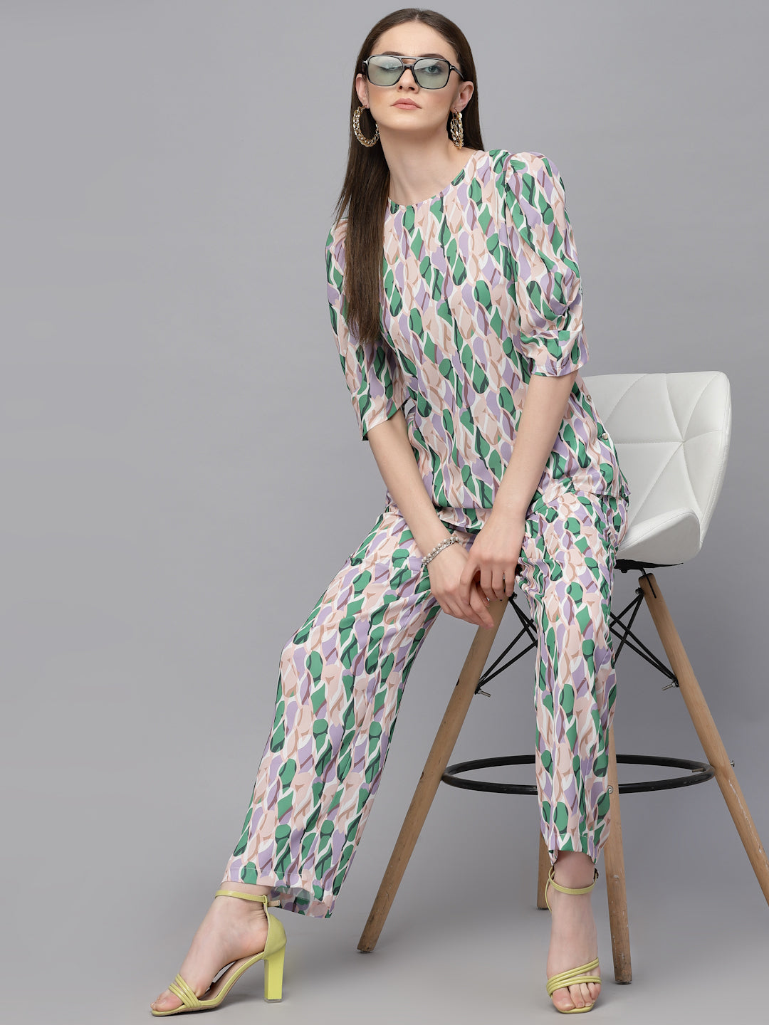Gipsy Green Georgette Co-Ord Pant