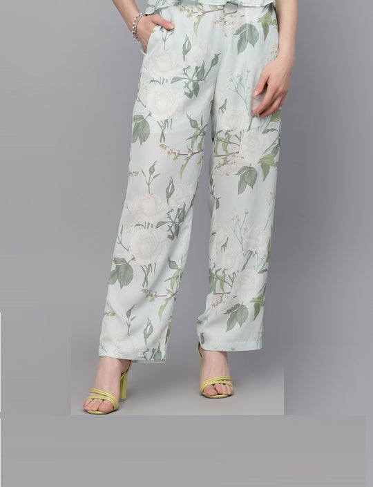 Gipsy Green Georgette Co-Ord Pant