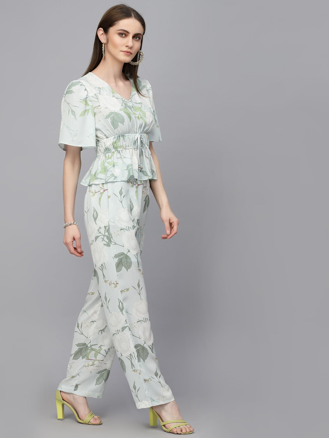 Gipsy Green Georgette Co-Ord Pant