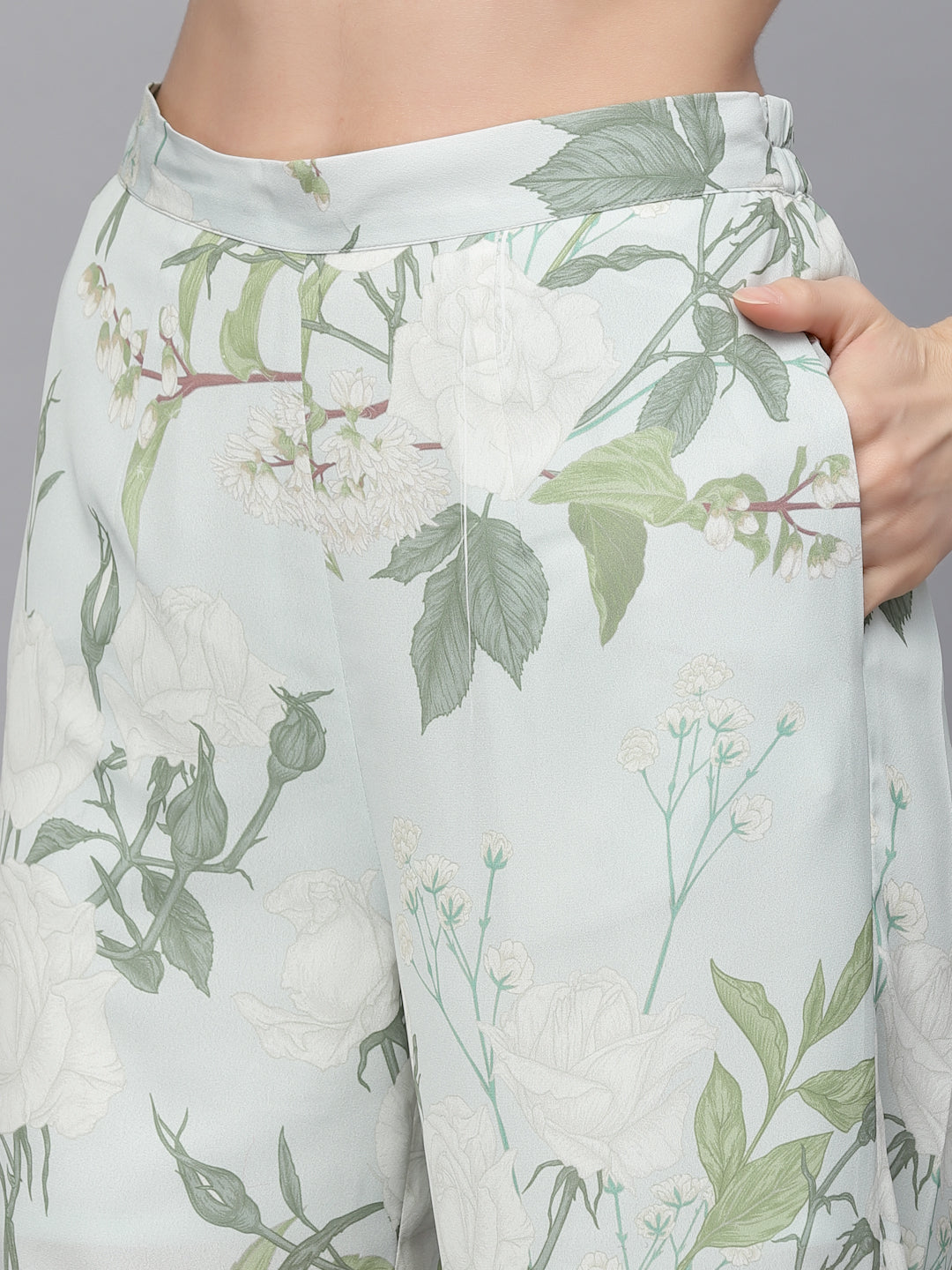 Gipsy Green Georgette Co-Ord Pant