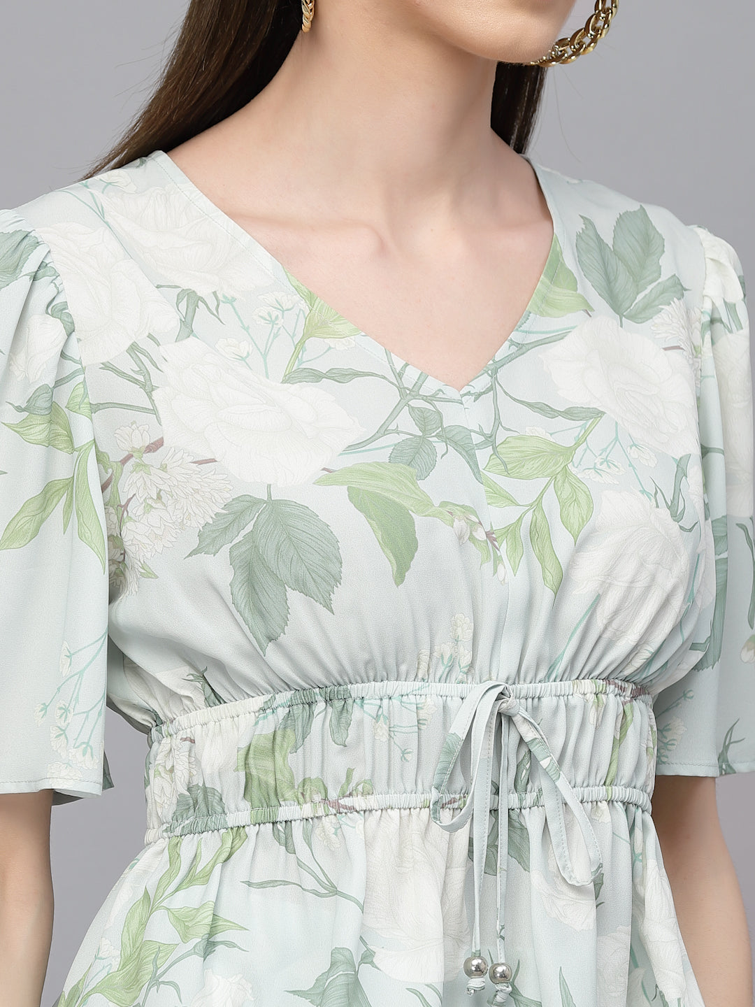 Gipsy Green Georgette Co-Ord Top