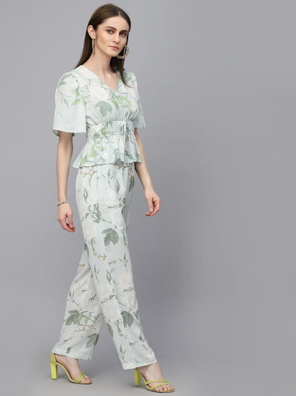 Gipsy Green Georgette Co-Ord Top