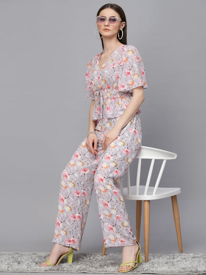 Gipsy Pink Georgette Co-Ord Top