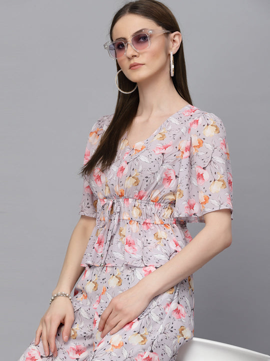 Gipsy Pink Georgette Co-Ord Top