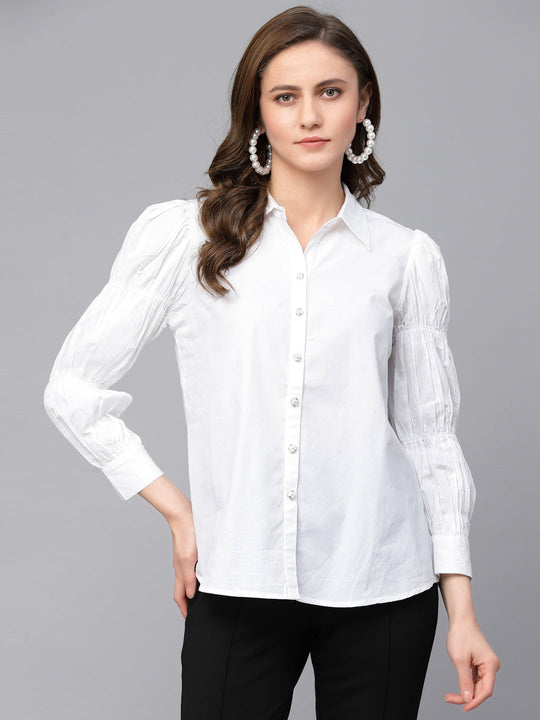 Gipsy White Cotton  Shirt