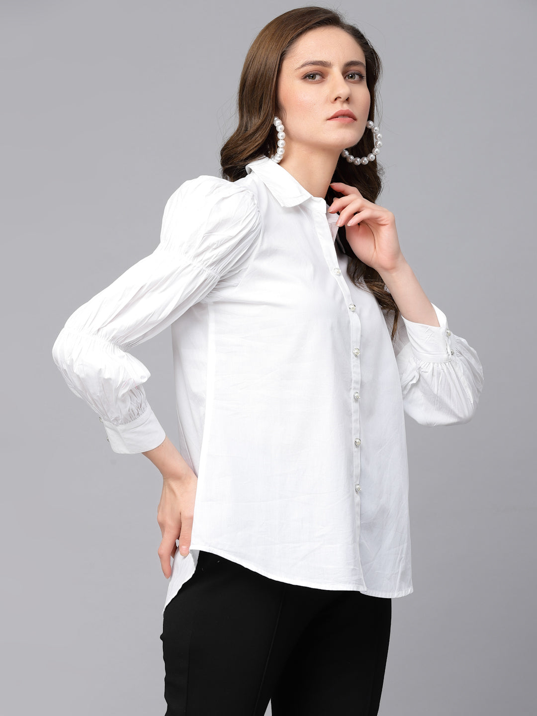 Gipsy White Cotton  Shirt
