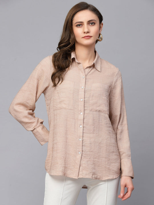 Gipsy Rust Textured Cotton Shirt