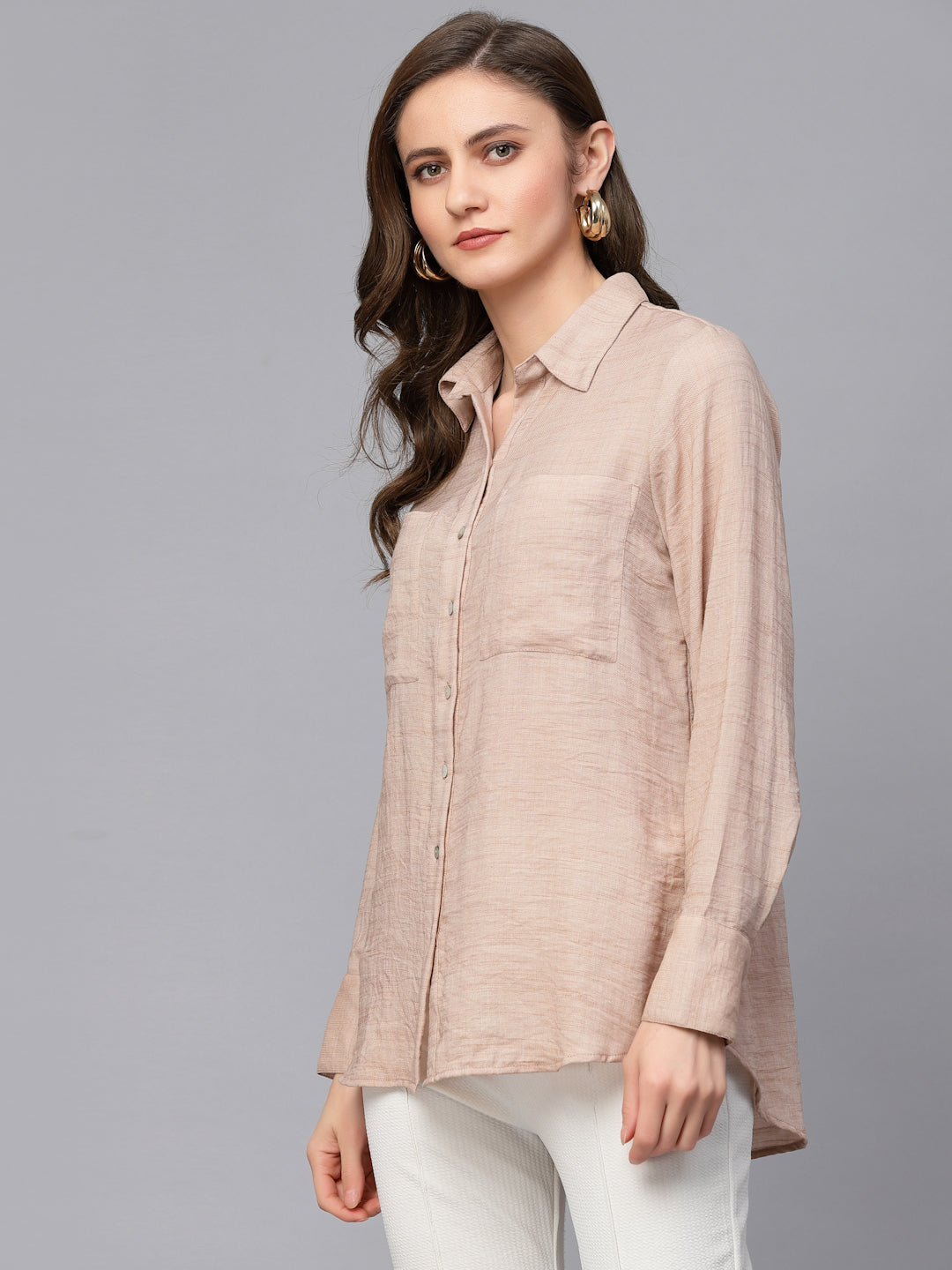 Gipsy Rust Textured Cotton Shirt