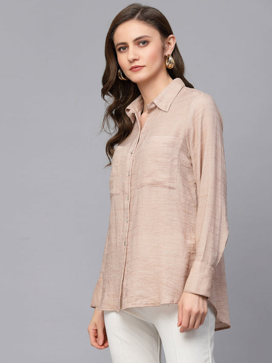 Gipsy Rust Textured Cotton Shirt