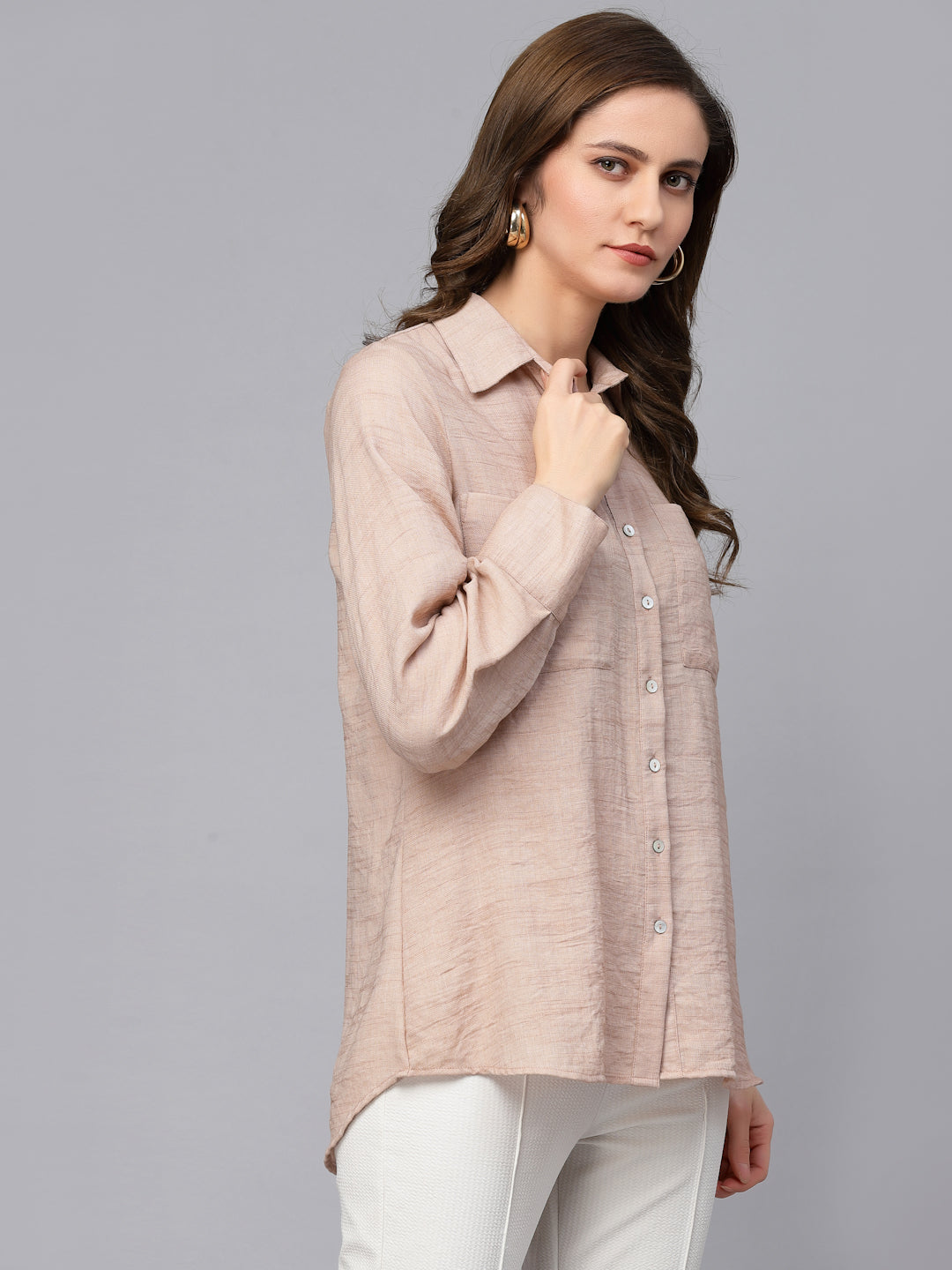 Gipsy Rust Textured Cotton Shirt