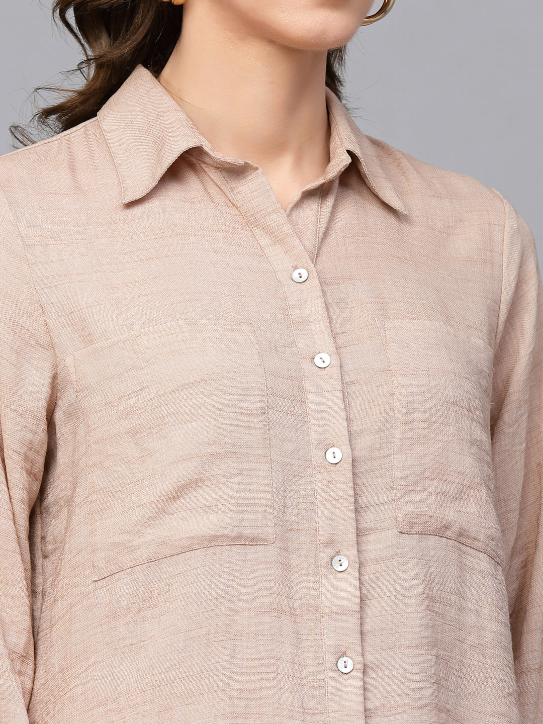Gipsy Rust Textured Cotton Shirt