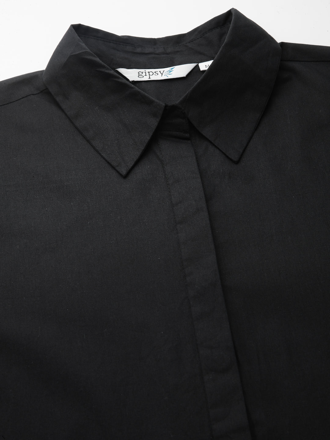Gipsy Black Cotton  Shirt