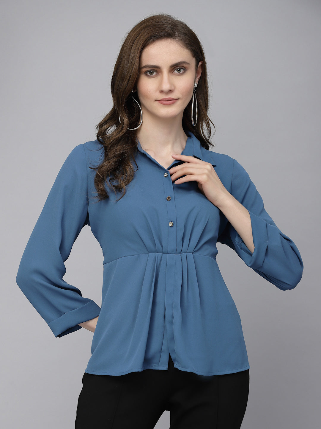 Gipsy Blue Grey Georgette Tunic