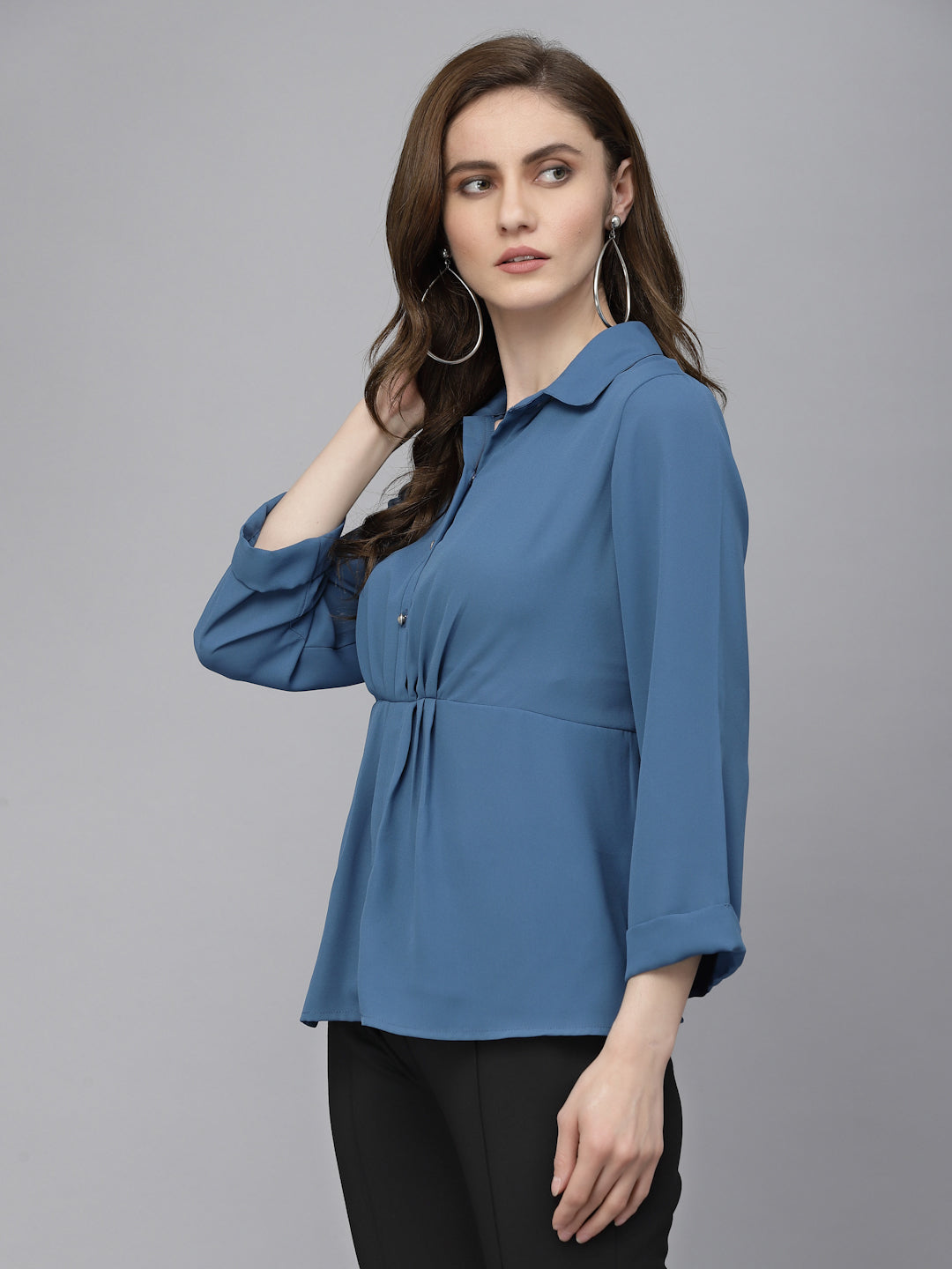 Gipsy Blue Grey Georgette Tunic