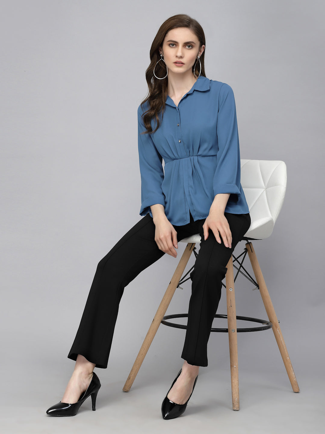 Gipsy Blue Grey Georgette Tunic