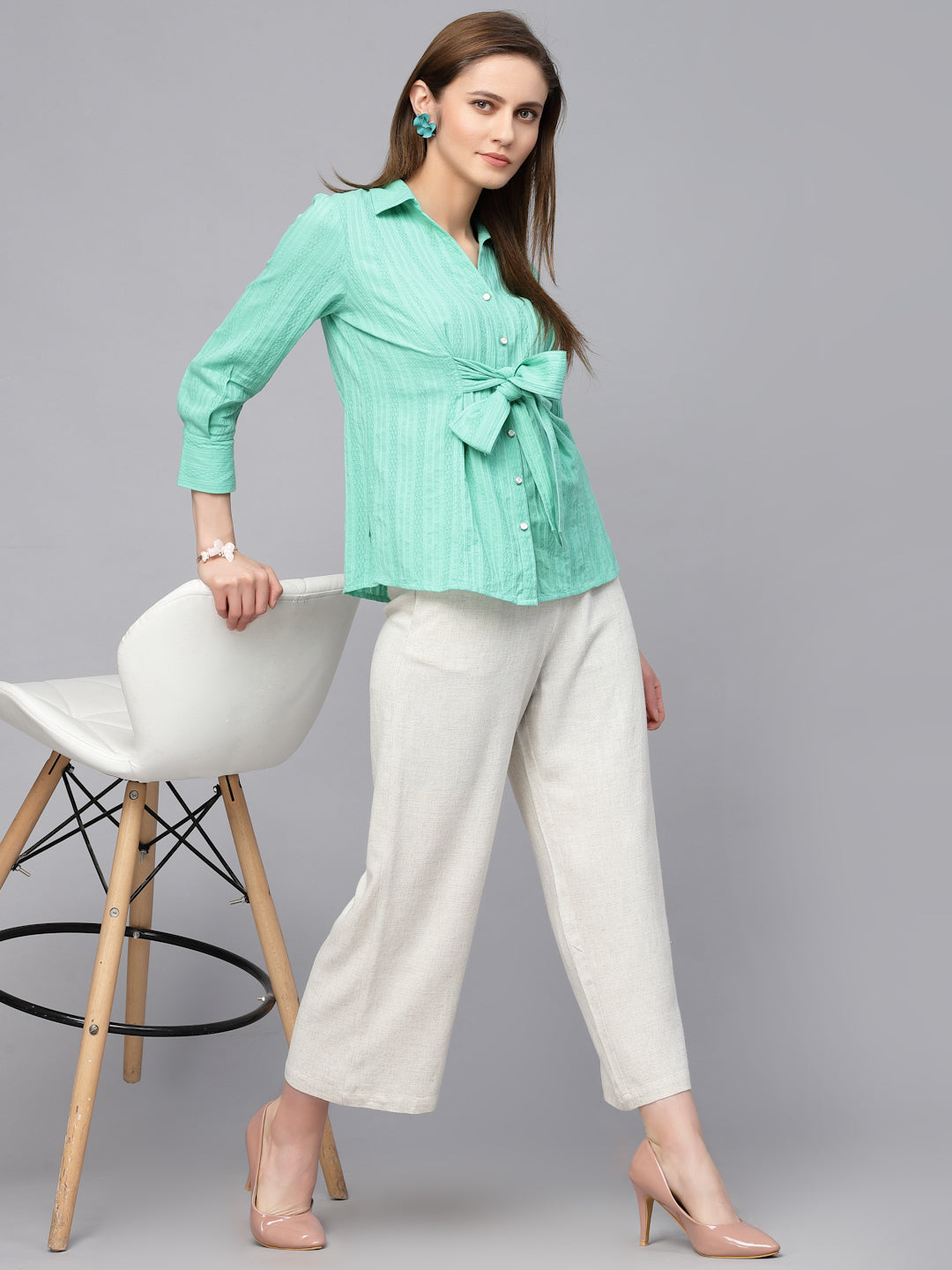 Gipsy Green Textured Cotton Tunic