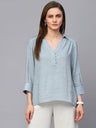 Gipsy Sage Textured Cotton Tunic